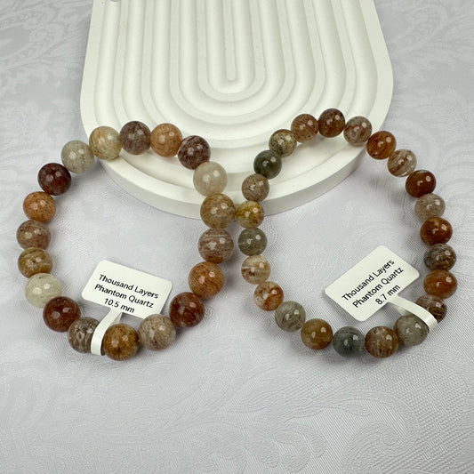 Thousand Layer Phantom Quartz Bracelet