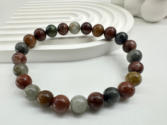 Rainbow Rabbit Hair Rutilated Bracelet