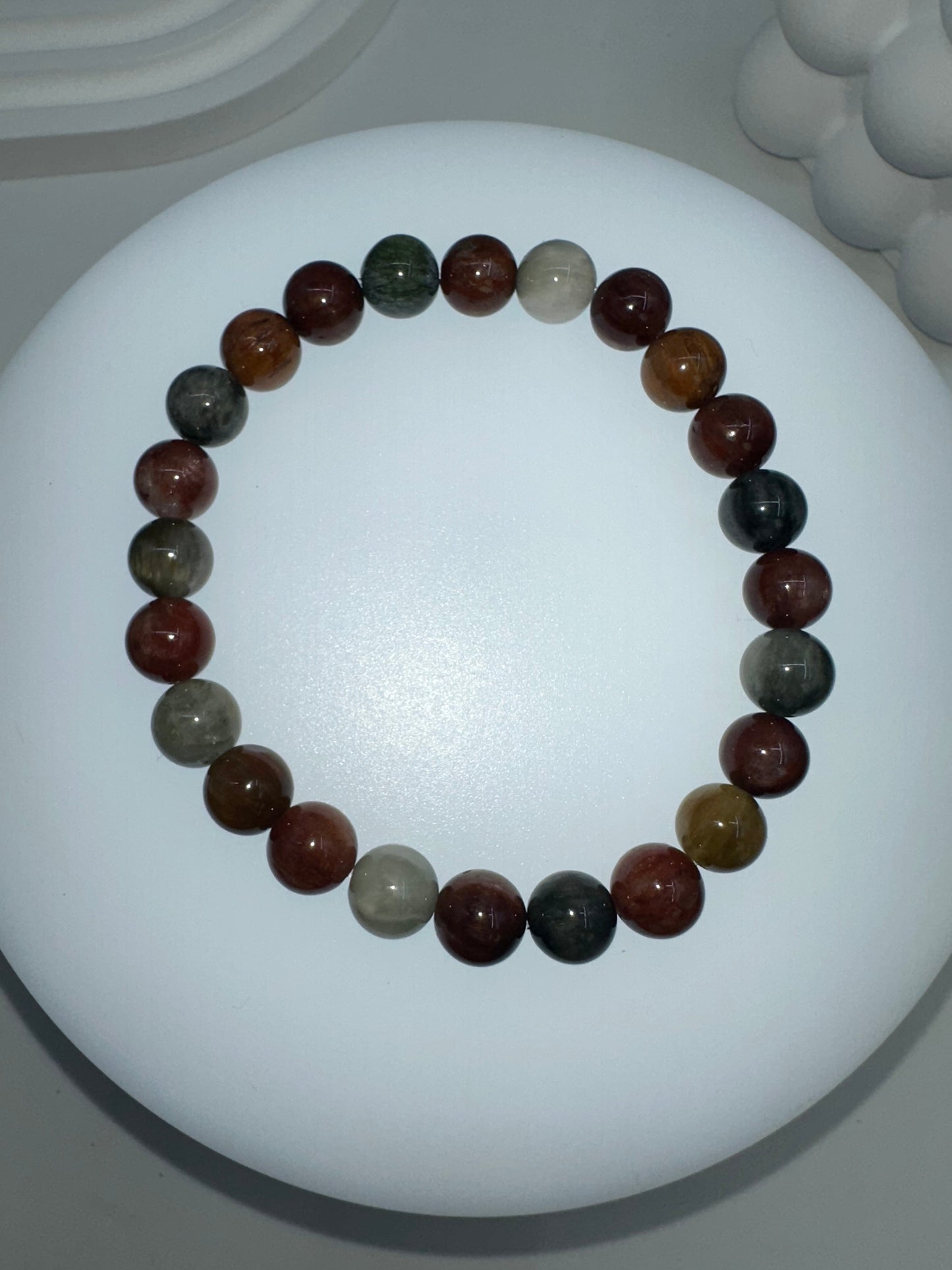 Rainbow Rabbit Hair Rutilated Bracelet