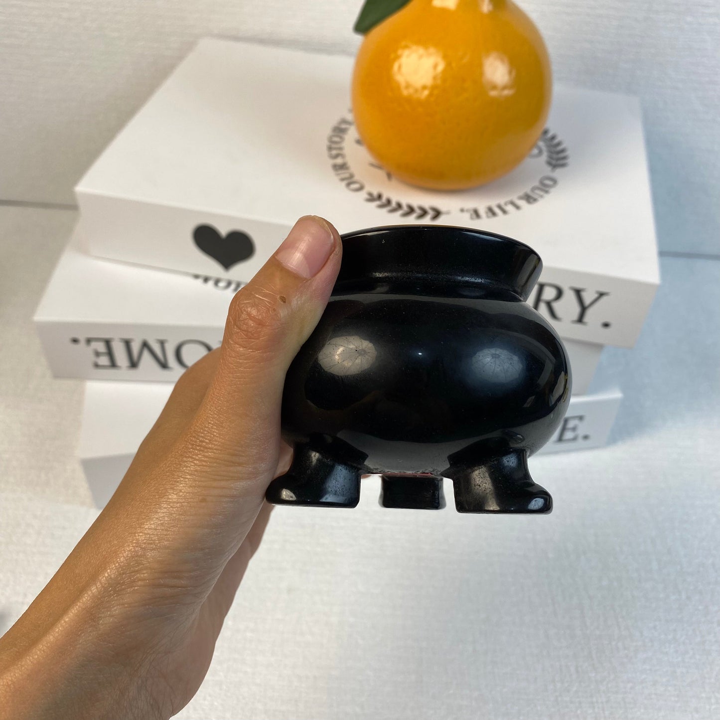 Black Obsidian Witch Tripod