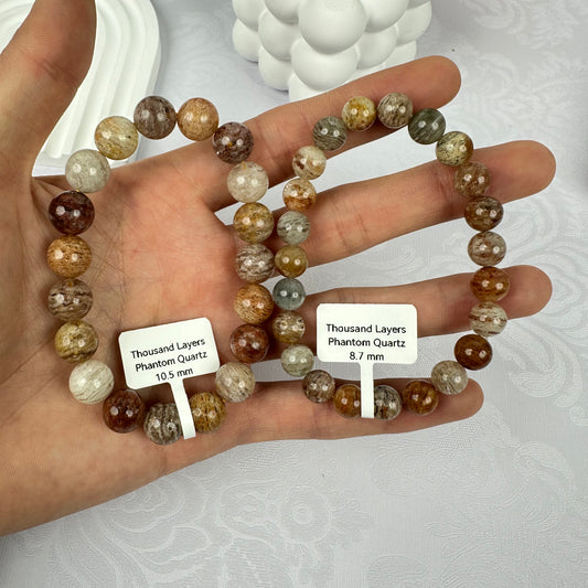 Thousand Layer Phantom Quartz Bracelet