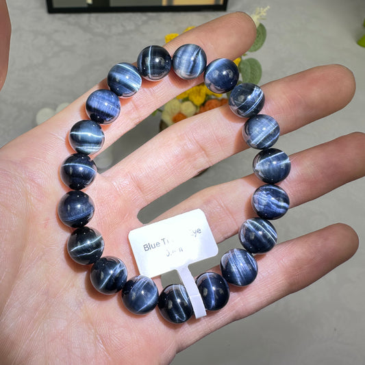 Natural Blue Tiger’s Eye Bracelet