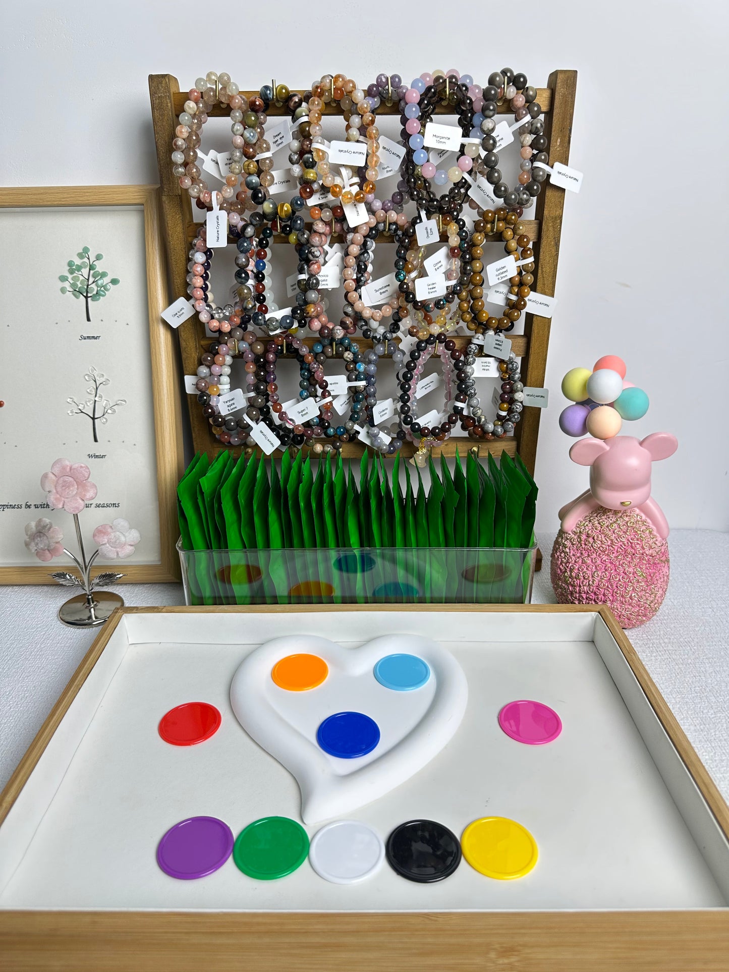 Natural Crystal Mystery Bracelets Jewelrys Bag