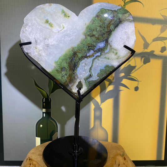 Moss Agate Heart