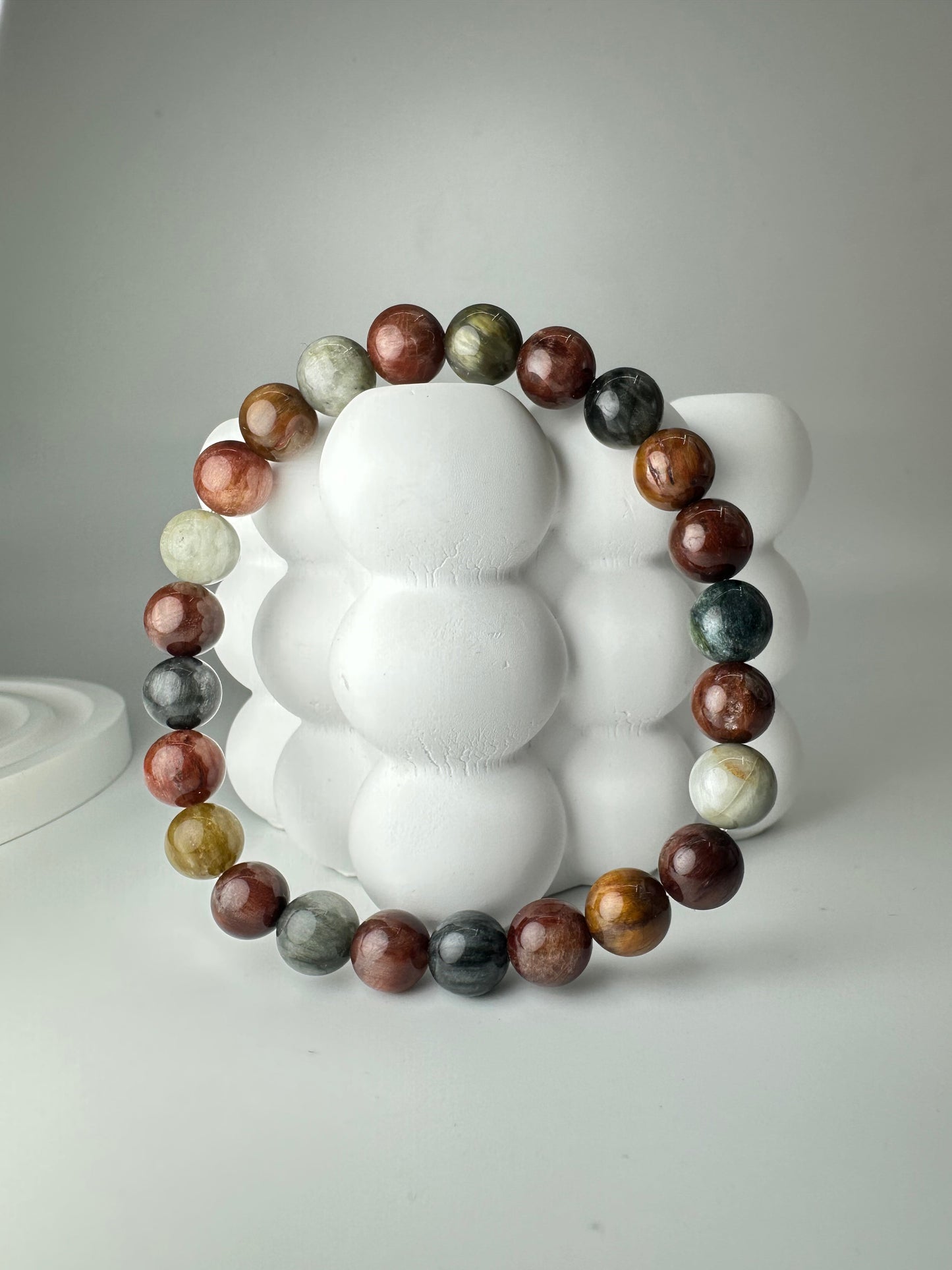 Rainbow Rabbit Hair Rutilated Bracelet