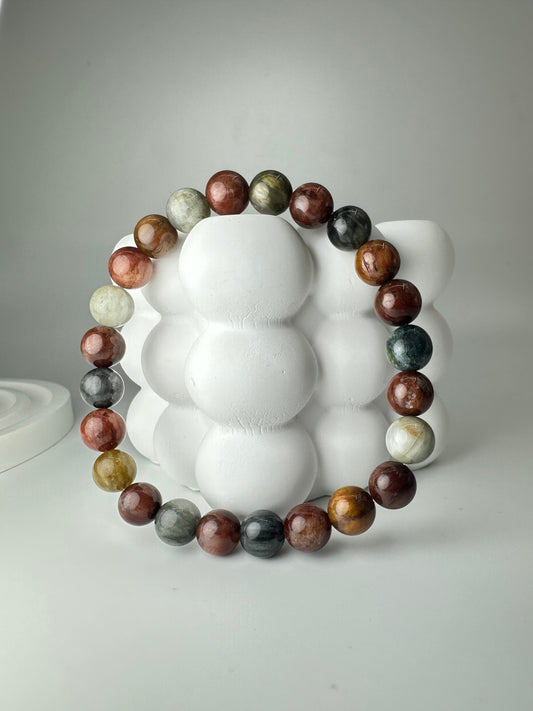 Rainbow Rabbit Hair Rutilated Bracelet