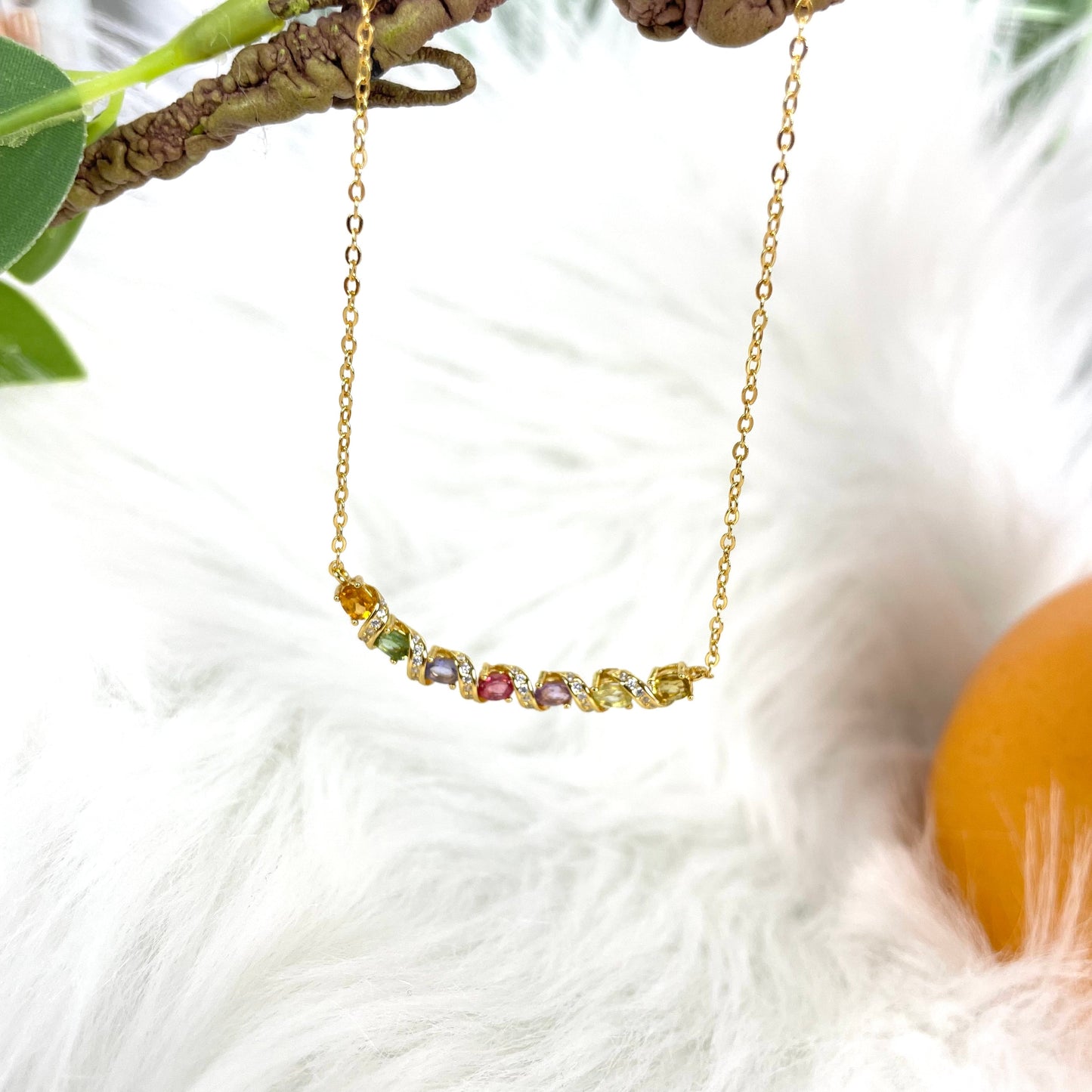 【S925】Smiling Tourmaline Necklace