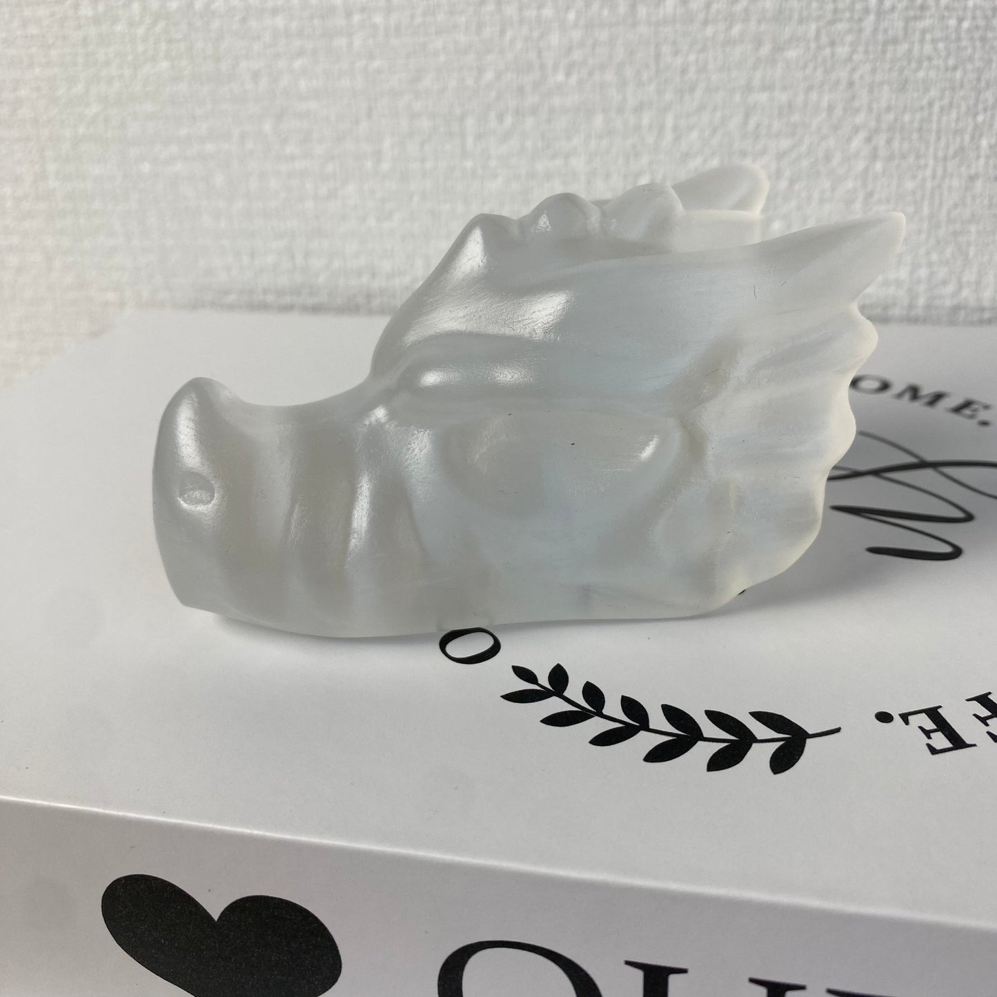 Selenite Dragon Head
