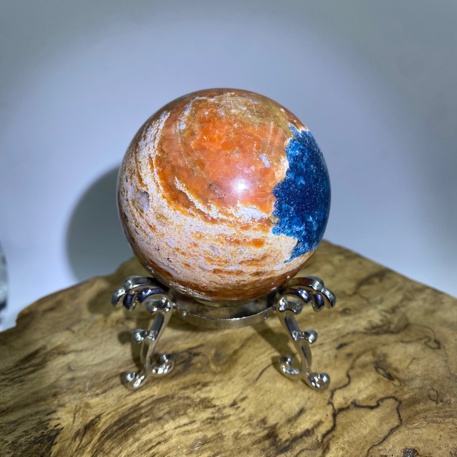 Sunstone With Apatite Sphere1