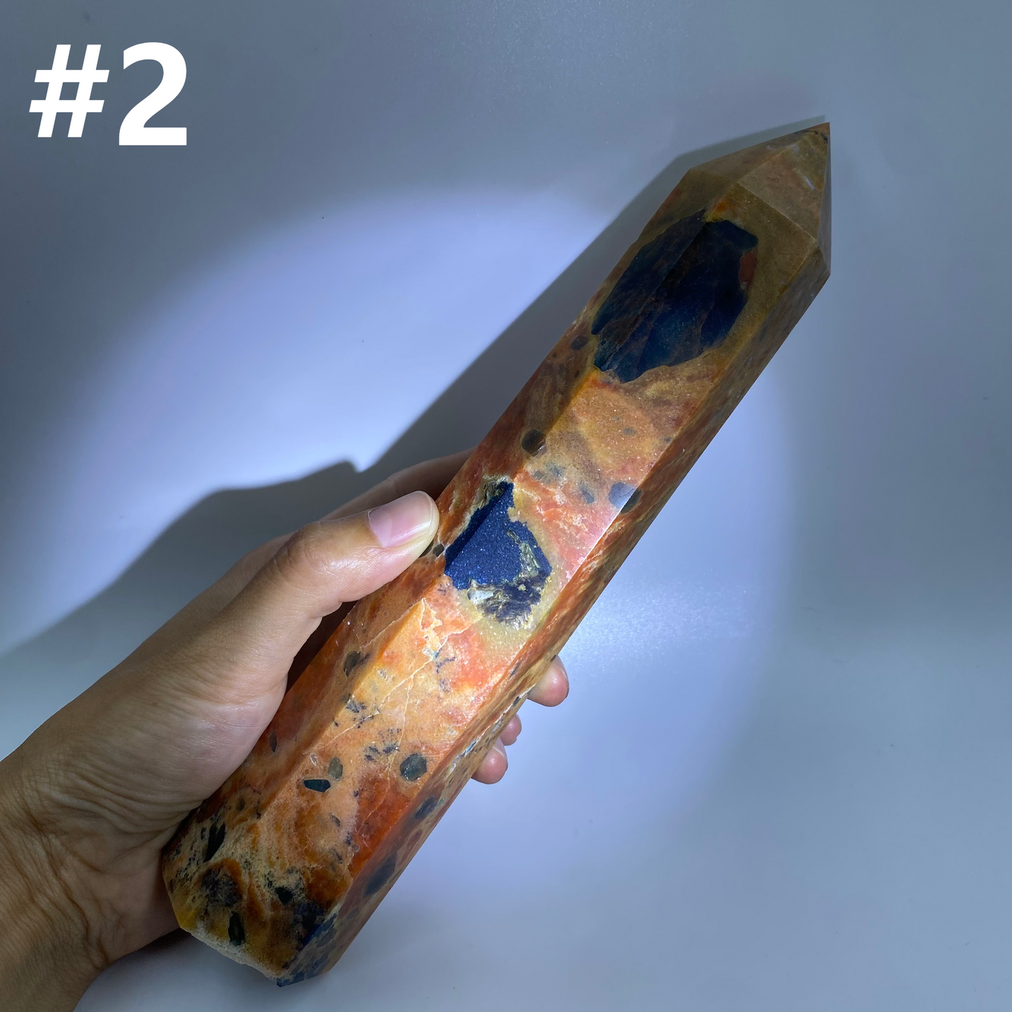 Sunstone With Apatite Tower