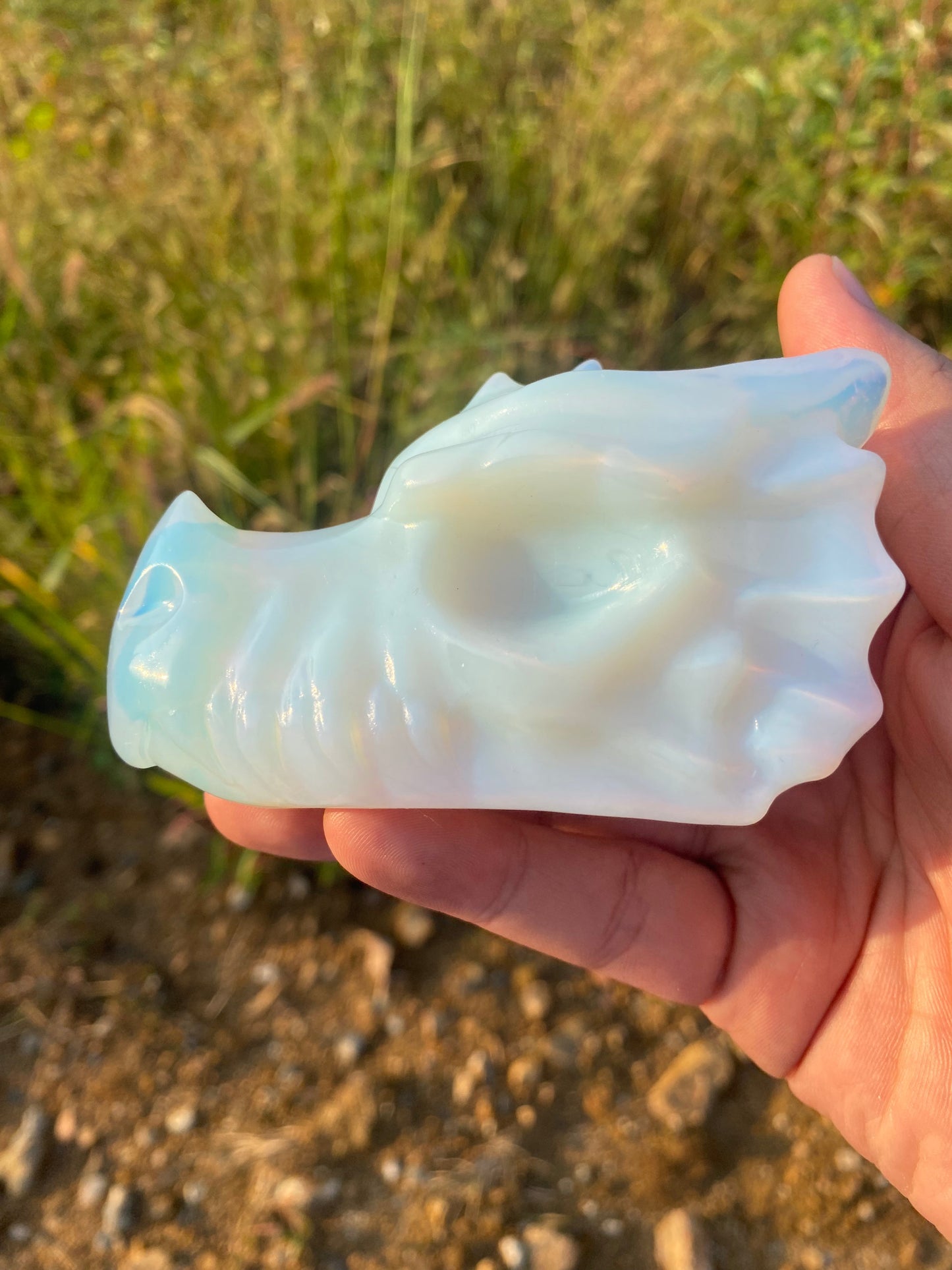 White Opal Dragon Head1